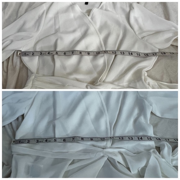 BCBGMaxAzria Wrap Top in Optic White womens size small - Picture 6 of 6